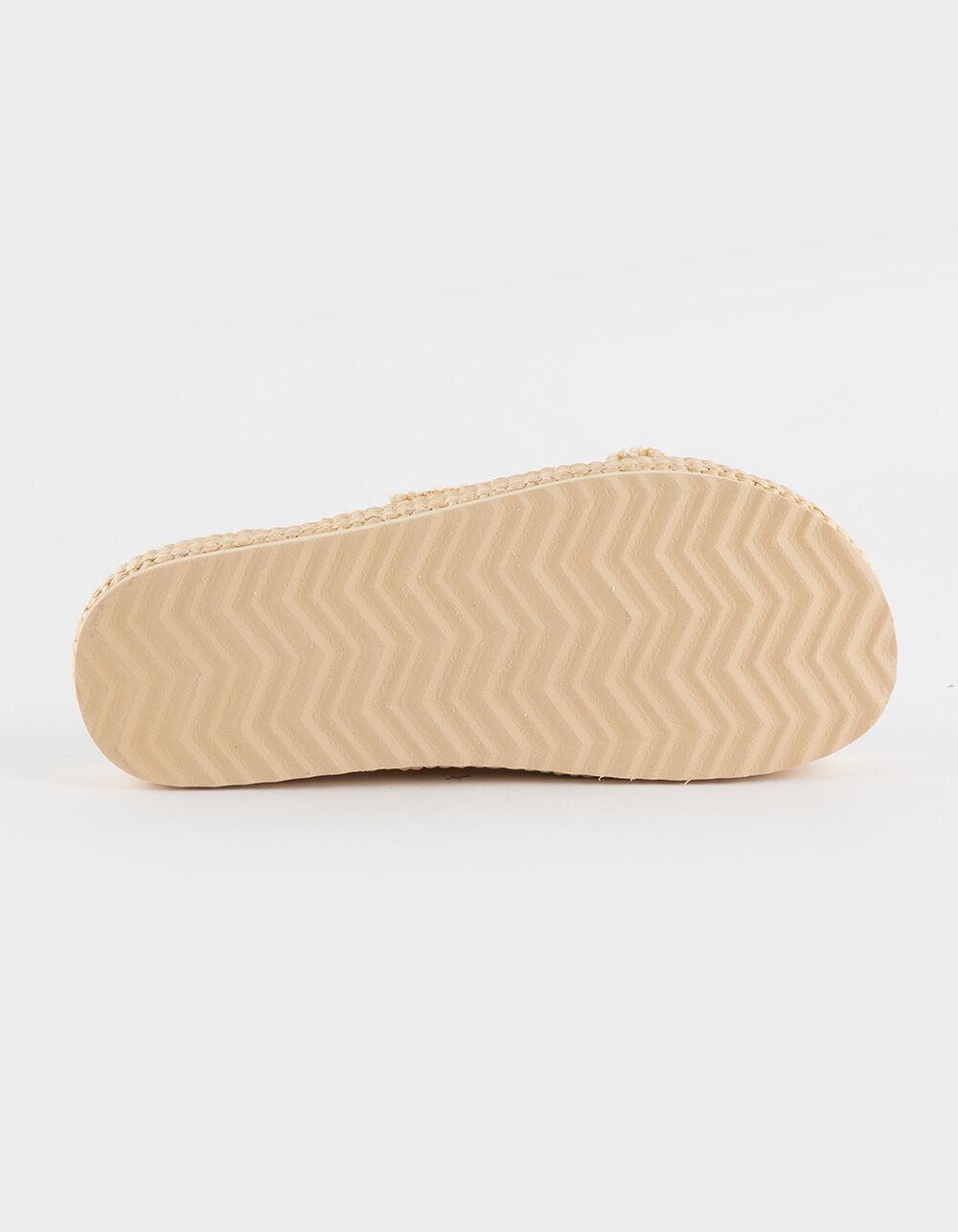 STEVE MADDEN Karrigan Womens Platform Sandals - NATURAL Product Image