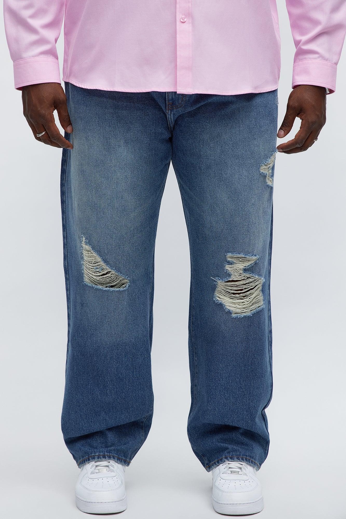 Straight Get To Know Me Ripped Jeans - Dark Wash Male Product Image