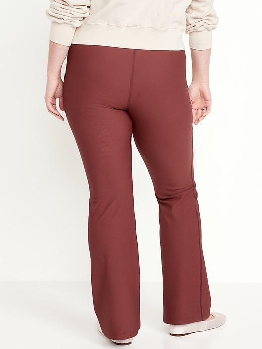 Extra High-Waisted PowerSoft Rib Flare Leggings Product Image