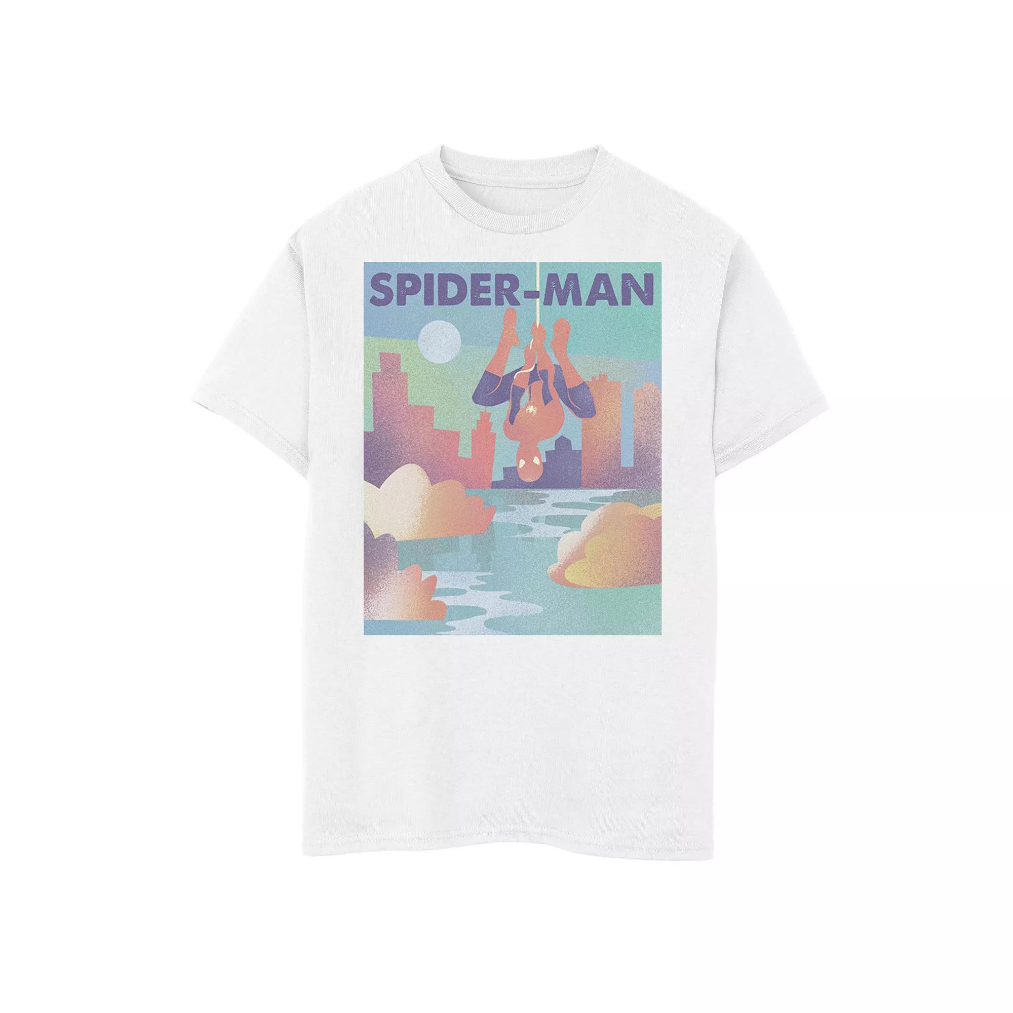 Boys 8-20 Marvel Spider-Man City Skyline Poster Graphic Tee, Boy's, Size: Small, Red Product Image
