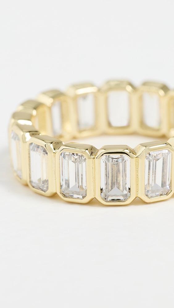 By Adina Eden Cubic Zirconia Bezel Baguette Eternity Band | Shopbop Product Image