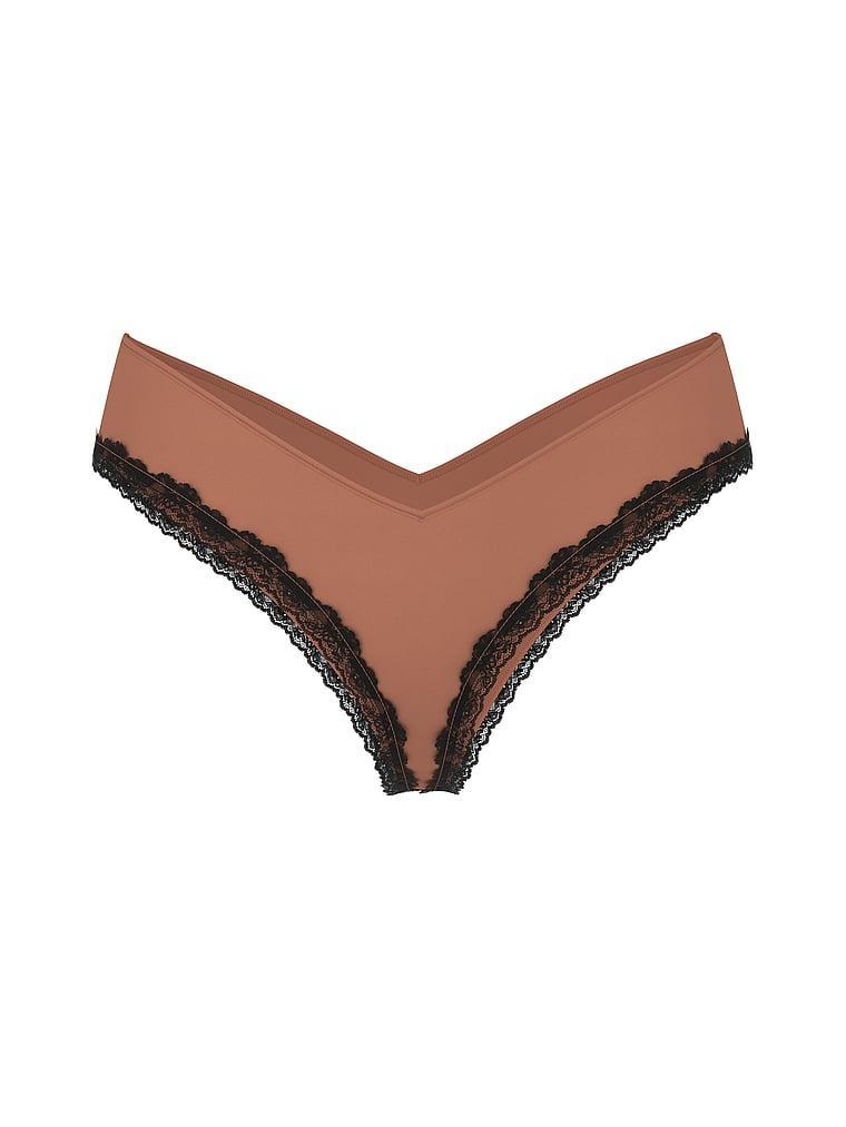 Lace-Trim High-Leg Cheeky Panty Product Image