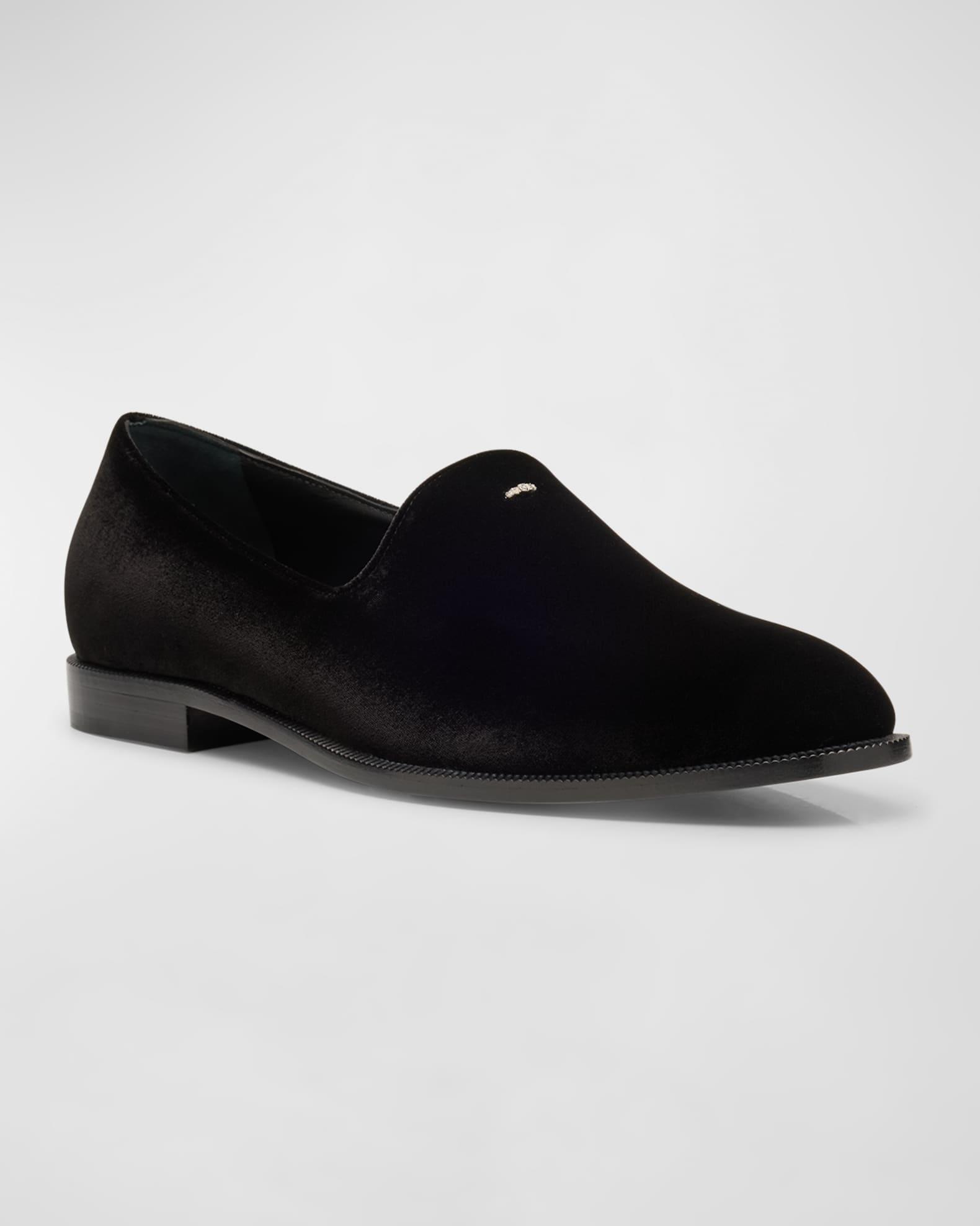 Men's Irmha Crystal-Embellished Velvet Loafers Product Image