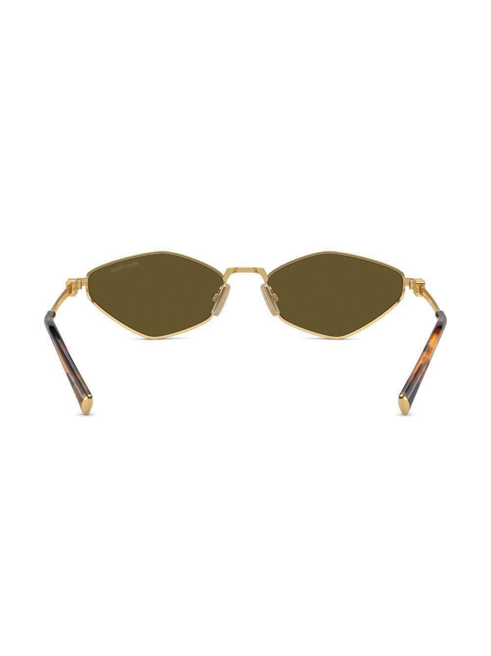 logo-lettering geometric-frame sunglasses Product Image