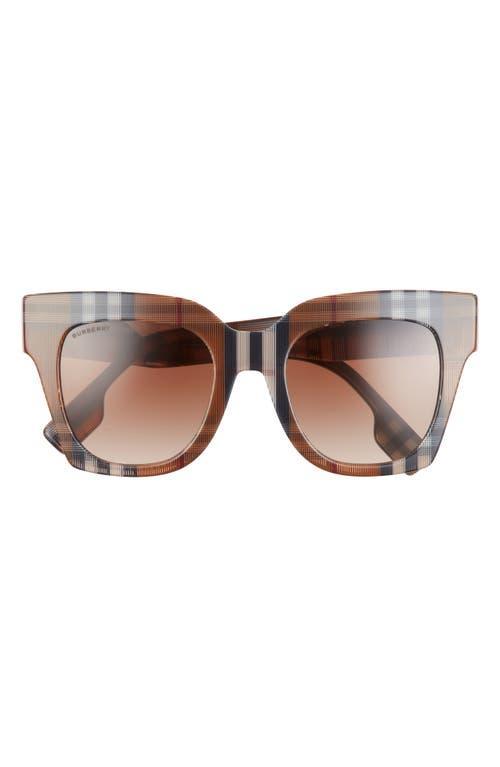 Burberry Womens BE4364 Kitty 49mm Square Check Sunglasses Product Image