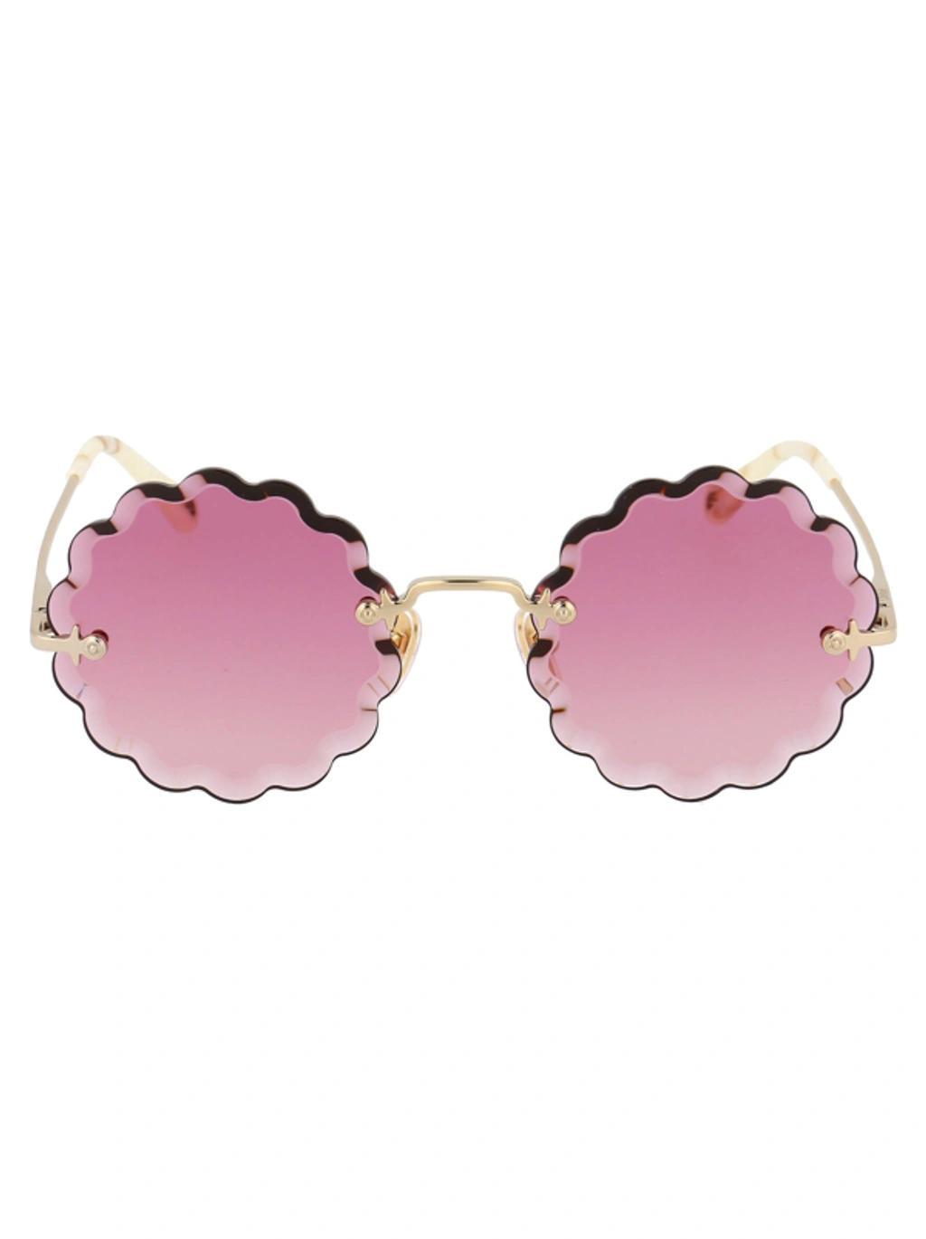 CHLOÉ Chloe Eyewear Sunglasses In 003 Gold Gold Pink Product Image
