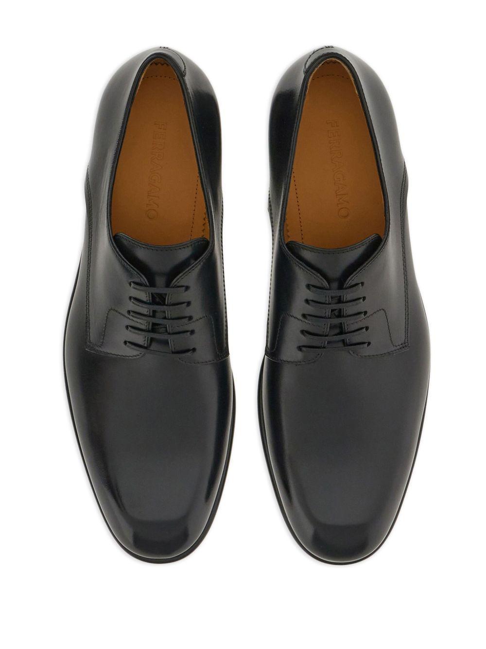 lace-up leather derby shoes Product Image