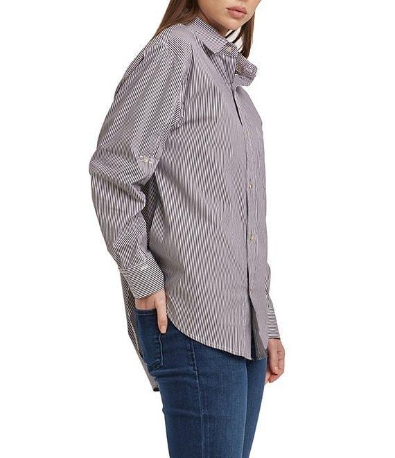 Dear John Lola Oversized Collared Long-Sleeve Button-Down Shirt Product Image