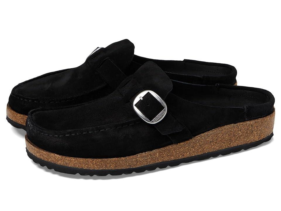 Birkenstock Womens Buckley Suede Buckle Clogs Product Image