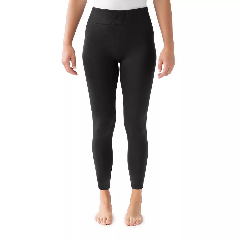 Women's MUK LUKS Unlined Jersey Leggings, Size: Large-XL, Ebony Product Image