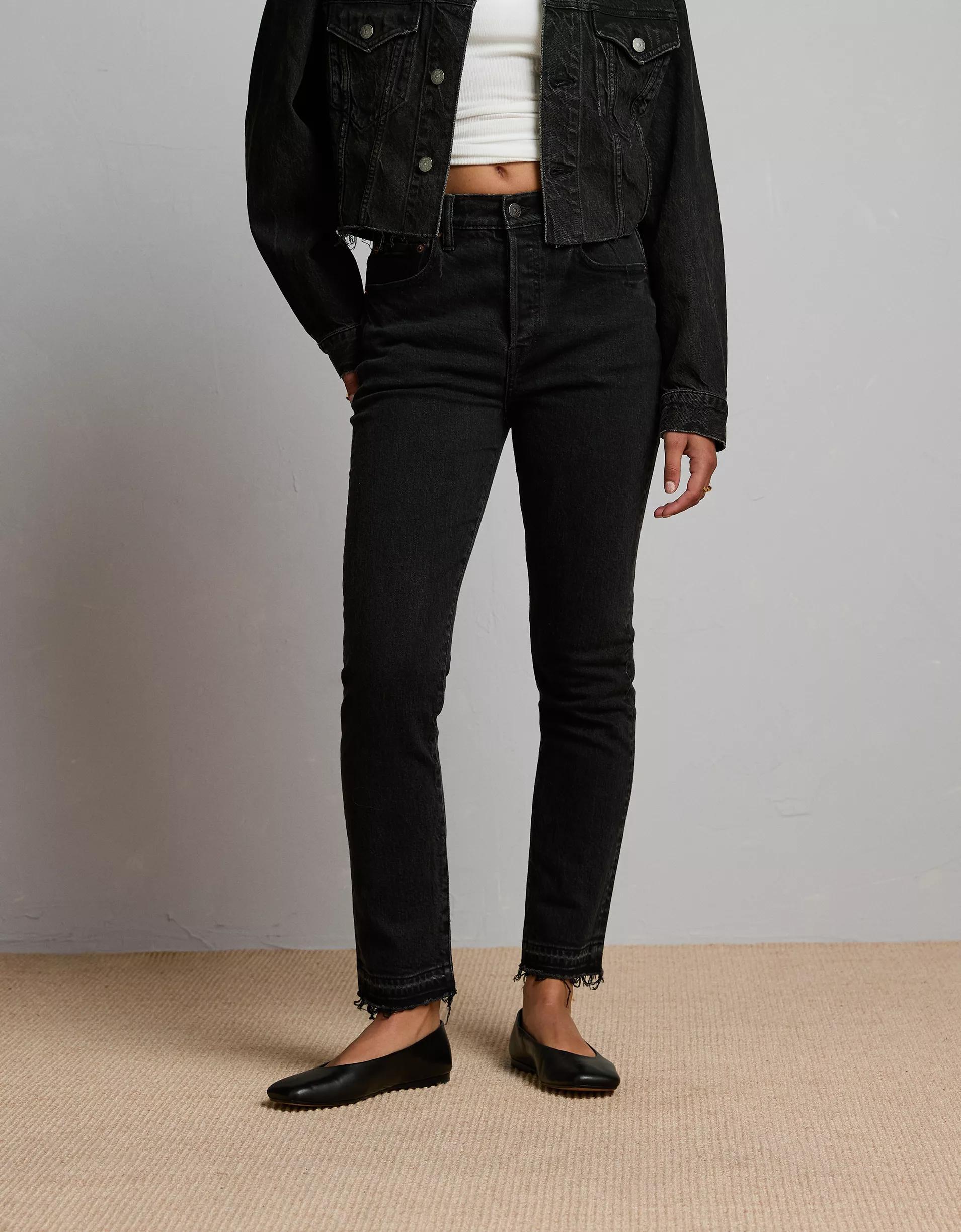 AE77 Premium Straight Crop Jean Product Image