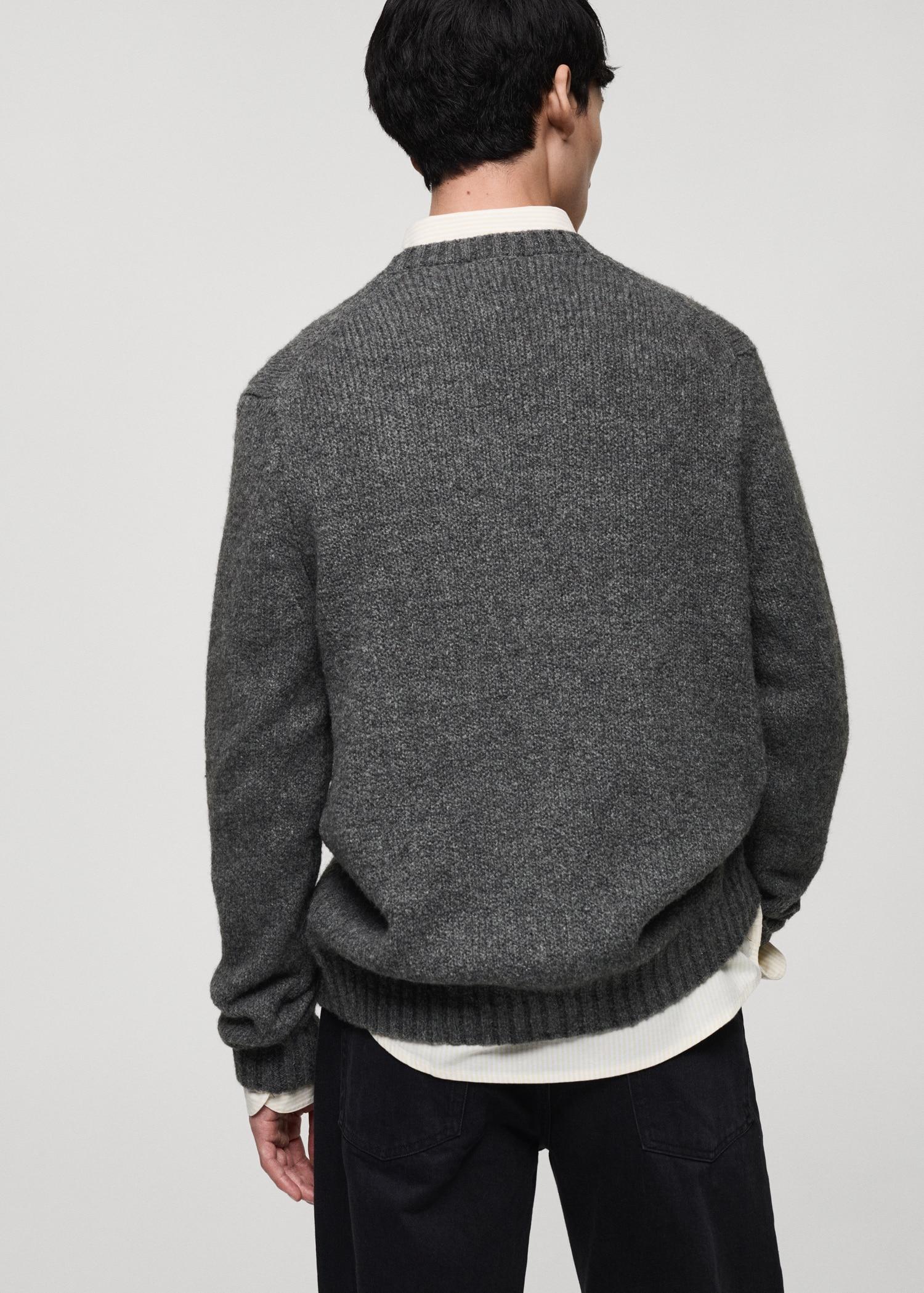 Knitted wool blend cardigan - Men | MANGO USA Product Image