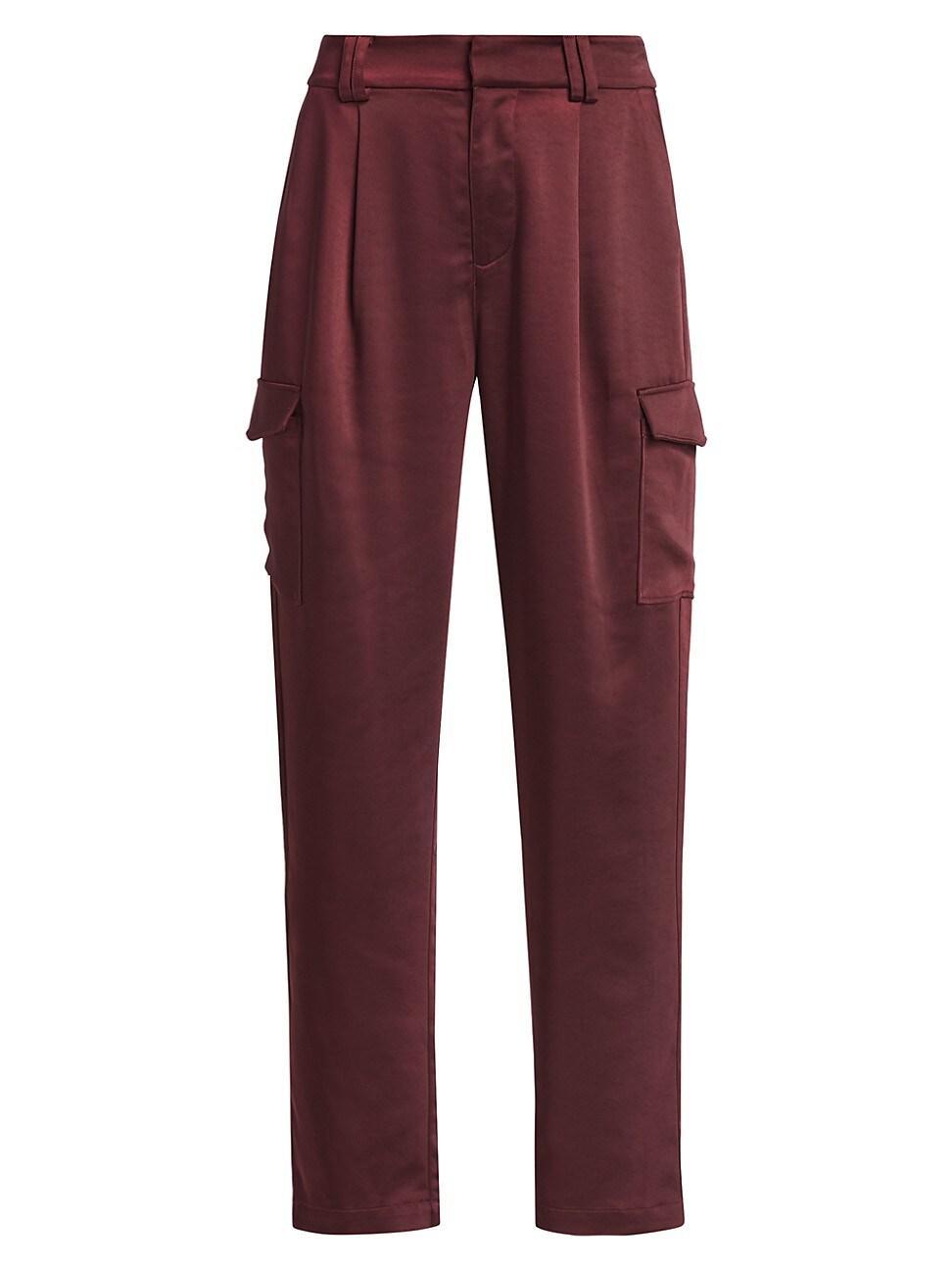 Womens Mailika Satin Cargo Pants Product Image