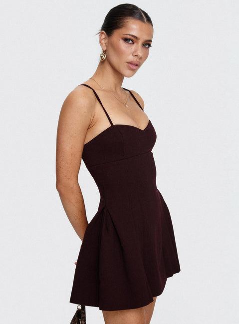Abdul Mini Dress Wine Product Image
