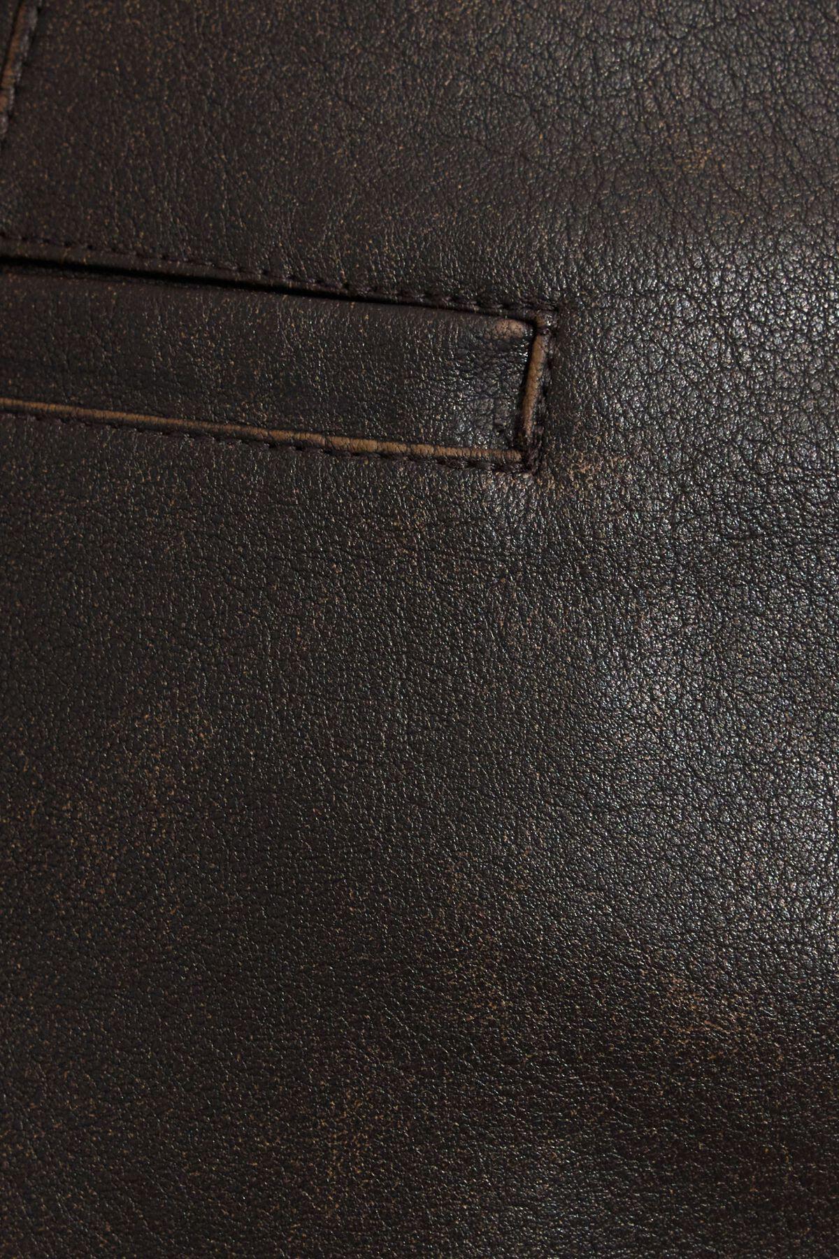 Brynn Faux Leather Micro Skort Product Image