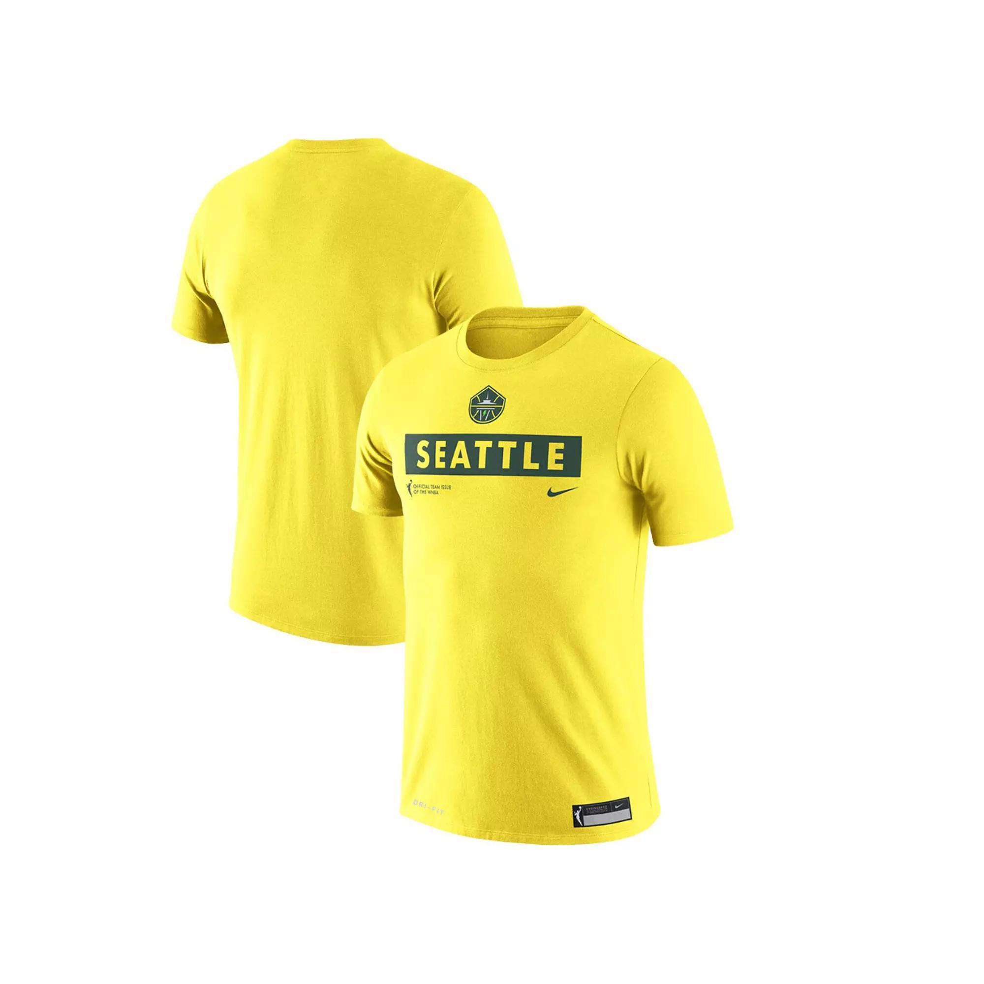 Nike Yellow Seattle Storm Practice T-Shirt, Men's, Size: Small, Stm Yellow Product Image