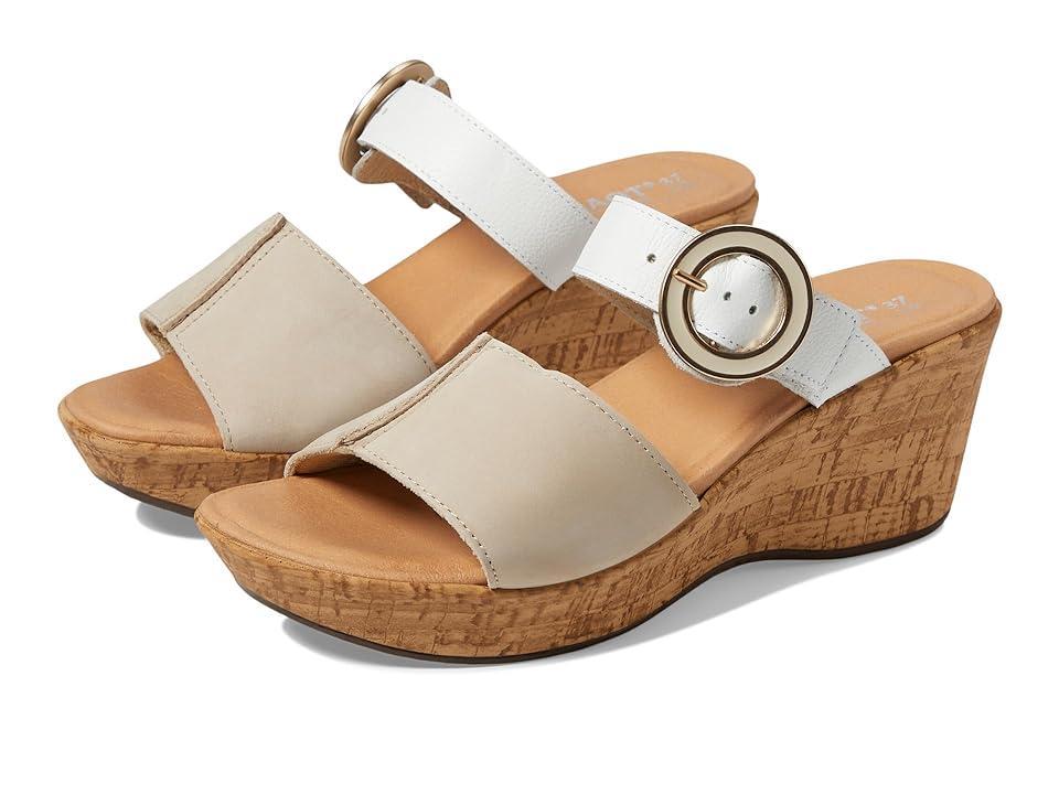 Naot Breezy Nubuck/Soft White Leather) Women's Shoes Product Image