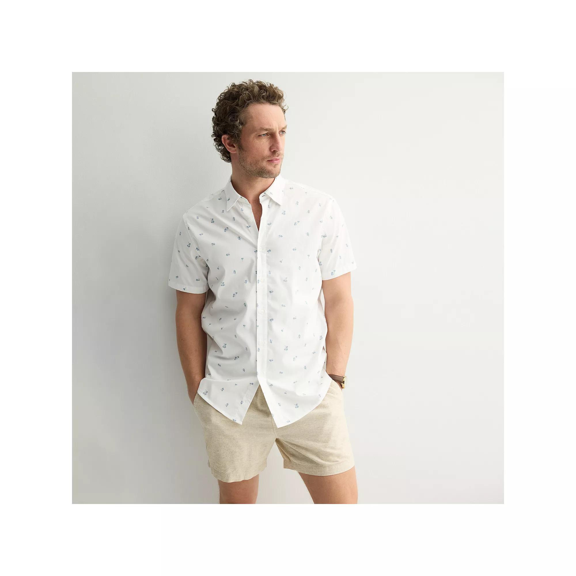 Men's Sonoma Goods For Life® Short Sleeve Performance Shirt, Size: XXL, Light Paco Palm Product Image