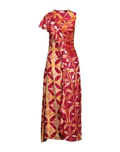 ULLA JOHNSON Woman Maxi Dress Orange Size 2 Silk Product Image