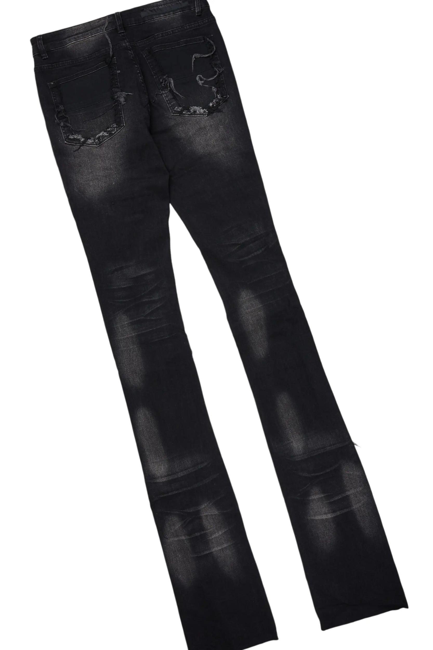 Ojas Black T-Shirt & Petrus Super Stacked Flare Jean Bundle Male Product Image