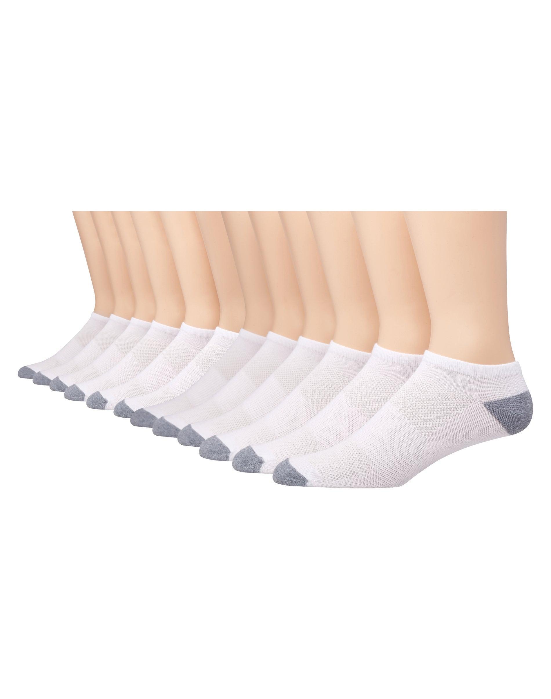 Hanes X-Temp Mens Lightweight Low Cut Socks, Shoe Sizes 6-12, 12-Pairs Black Product Image