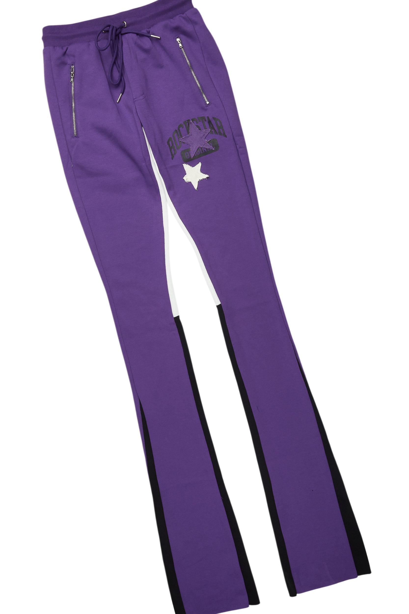 Mallor Purple/White T-Shirt/Stacked Track Set Male Product Image