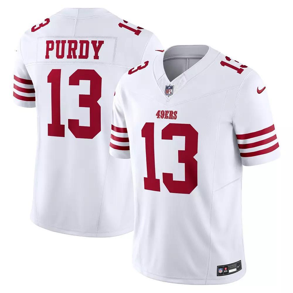 Men's Nike Brock Purdy White San Francisco 49ers Vapor F.U.S.E. Limited Jersey, Size: Small Product Image