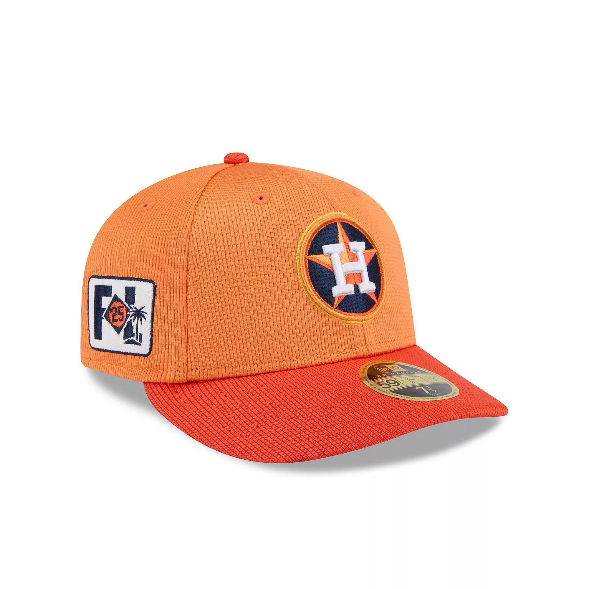 Men's New Era  Orange Houston Astros 2025 Spring Training Low Profile 59FIFTY Fitted Hat, Size: 7 5/8 Product Image