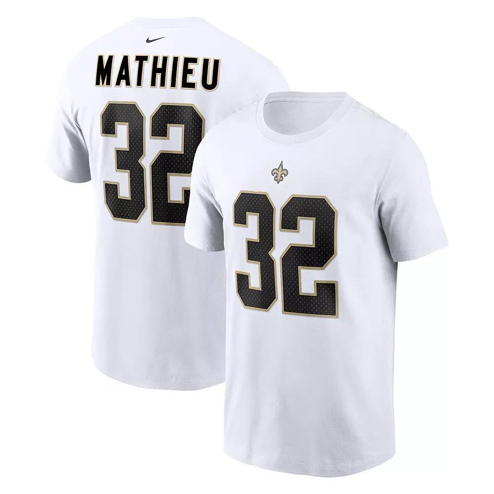 Men's Nike Tyrann Mathieu White New Orleans Saints Player Name & Number T-Shirt, Size: Medium Product Image