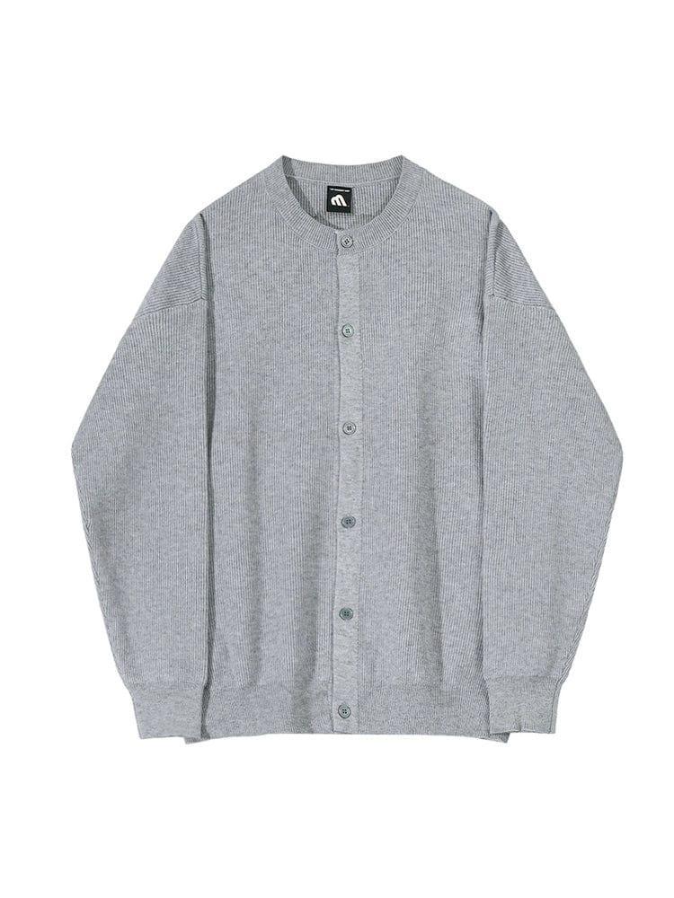 RT No. 11934 KNIT GRAY BUTTON-UP CARDIGAN Product Image