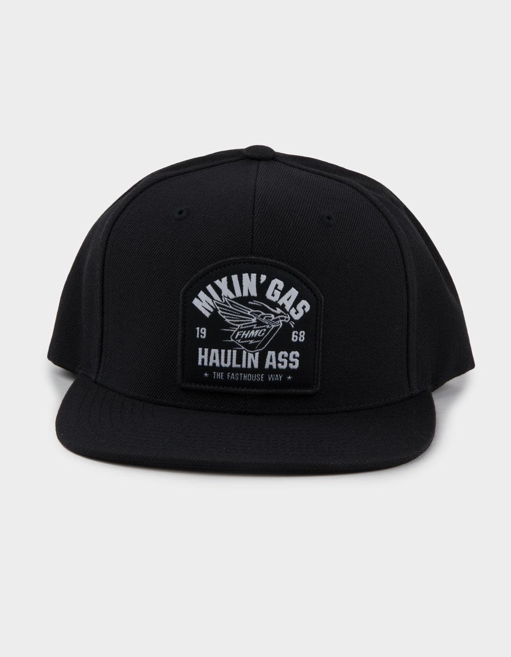 FASTHOUSE Mixin Gas Snapback Hat - BLACK Product Image