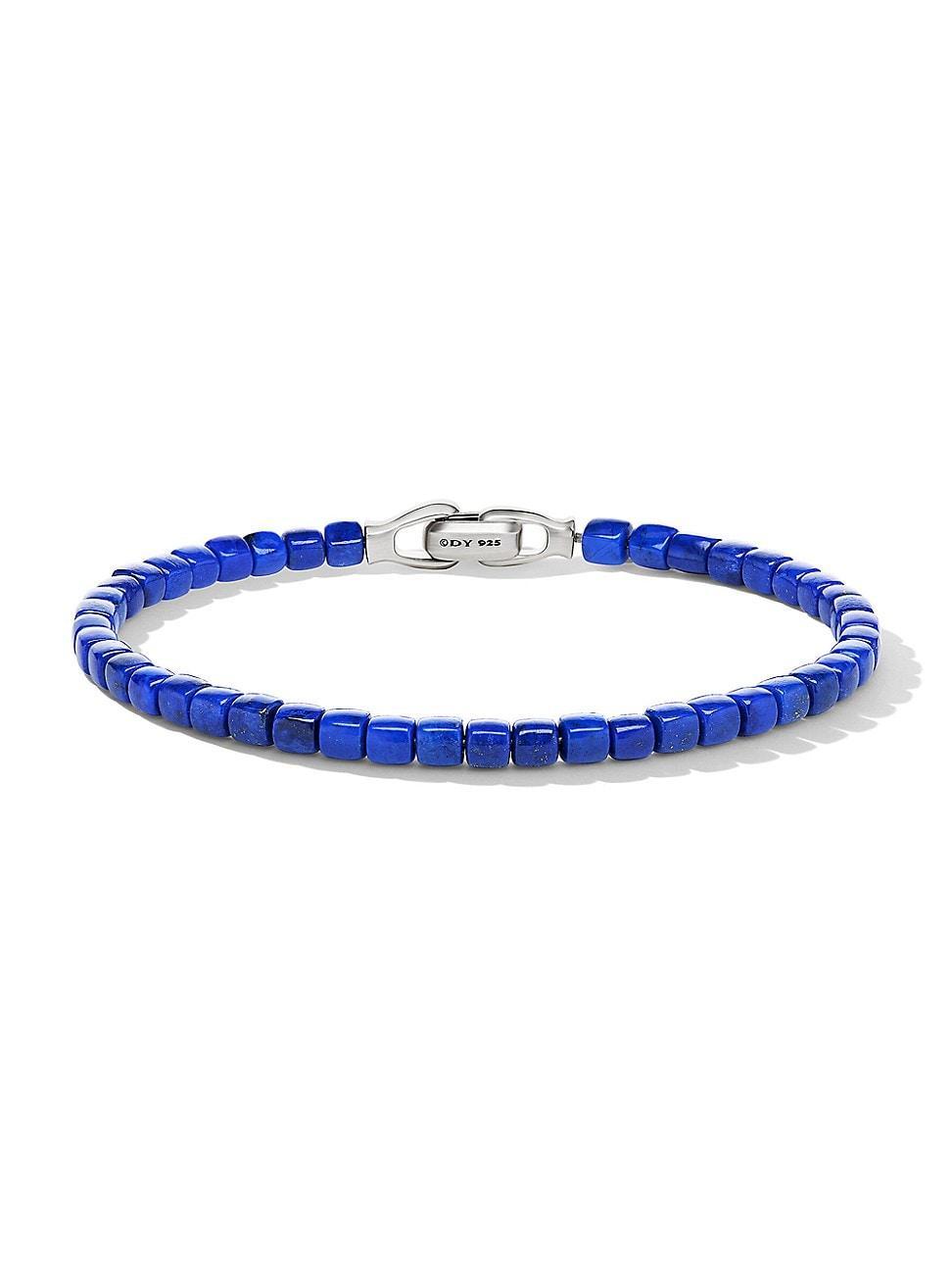 David Yurman Mens Spiritual Beads Cushion Bracelet with Lapis Lazuli Product Image