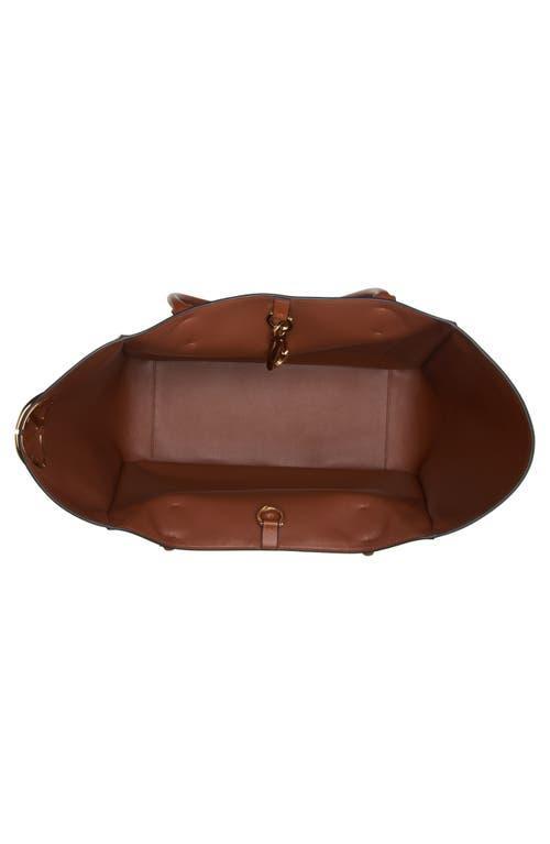 VALENTINO GARAVANI Leather Tote Bag In Brown Product Image