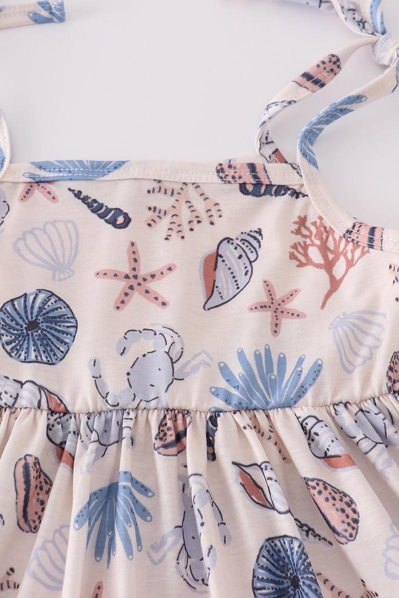 Bow applique print mom&me dress Product Image