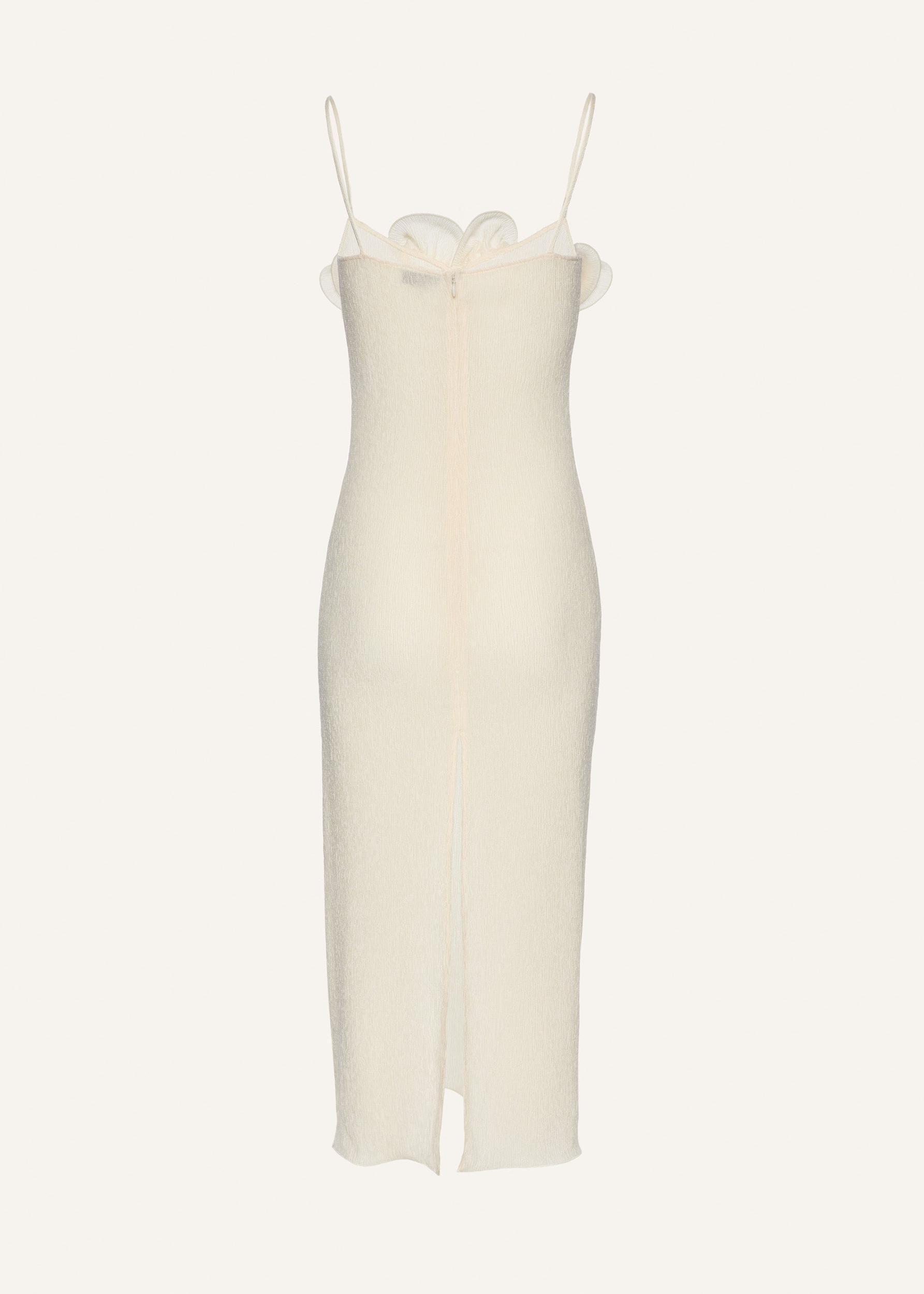 Sleeveless crepe beach maxi dress in cream Product Image