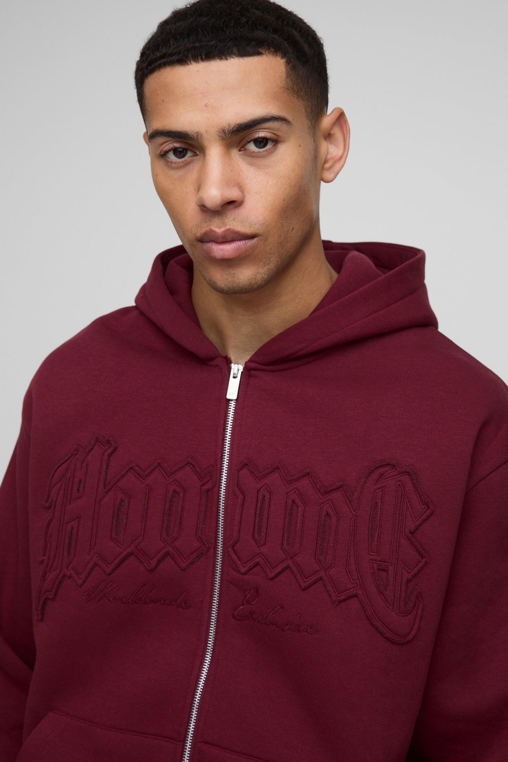 Oversized Homme Applique Tracksuit | boohooMAN USA Product Image