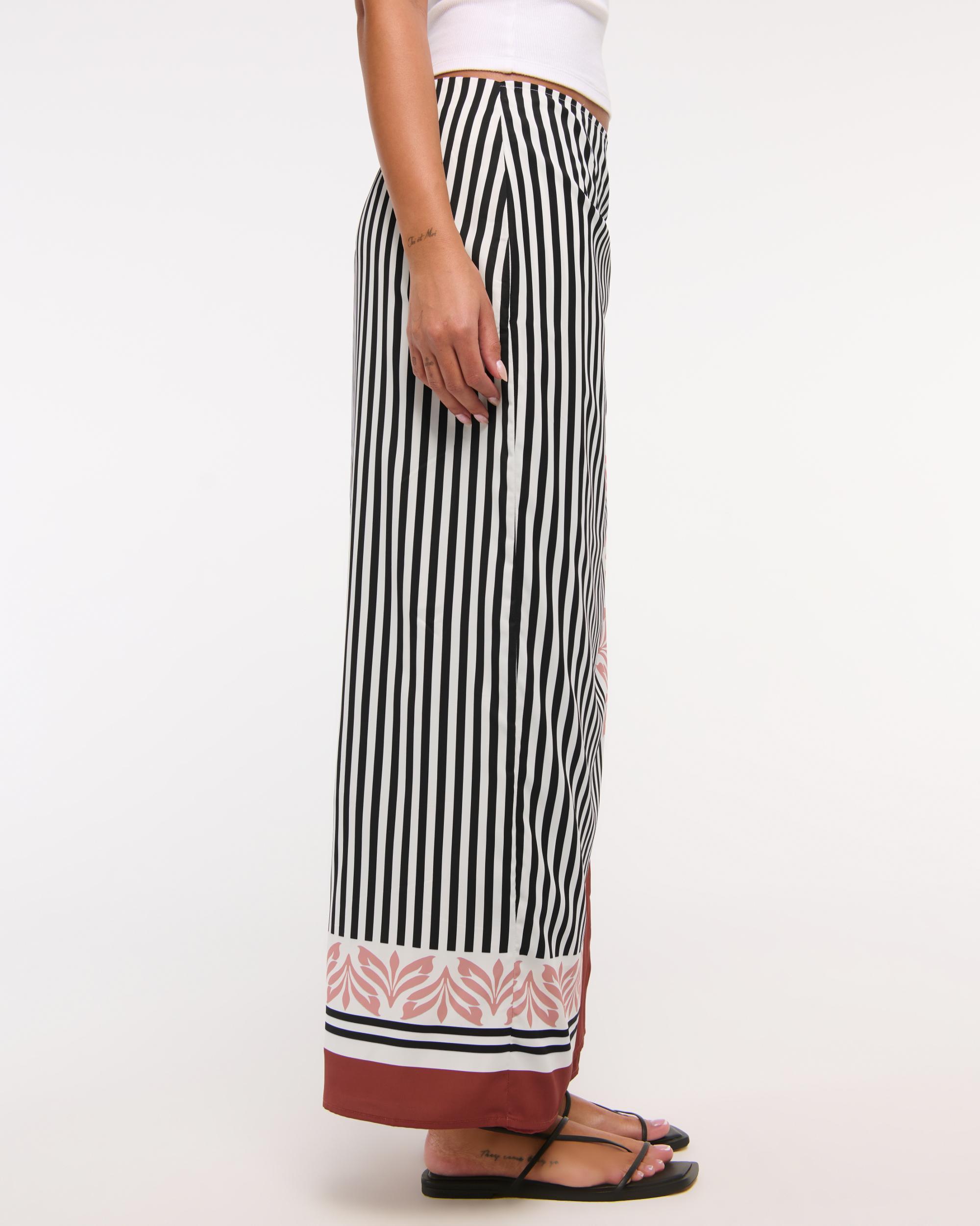High Rise Scarf Style Wrap Maxi Skirt Product Image