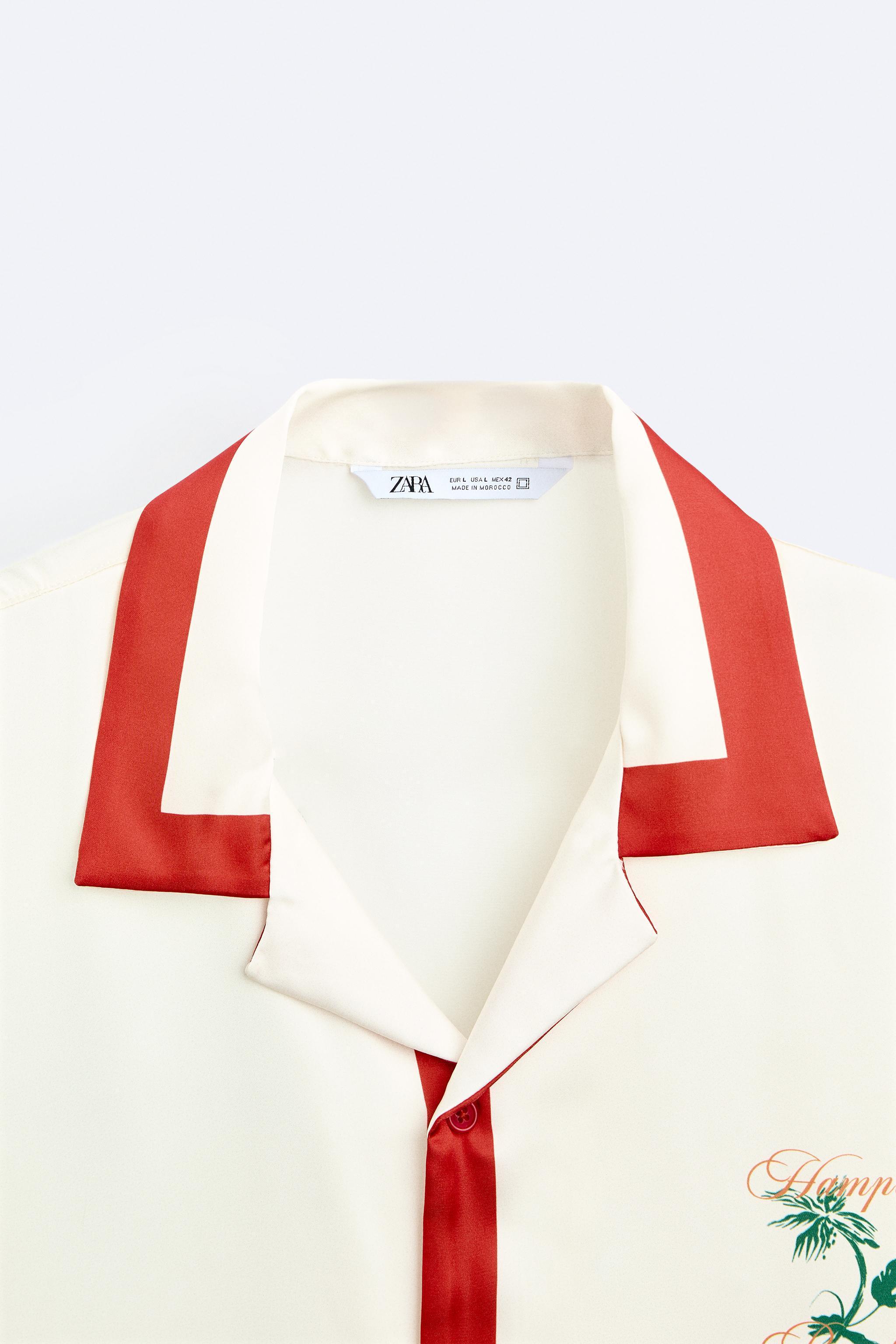 SATIN EFFECT CONTRAST SHIRT Product Image