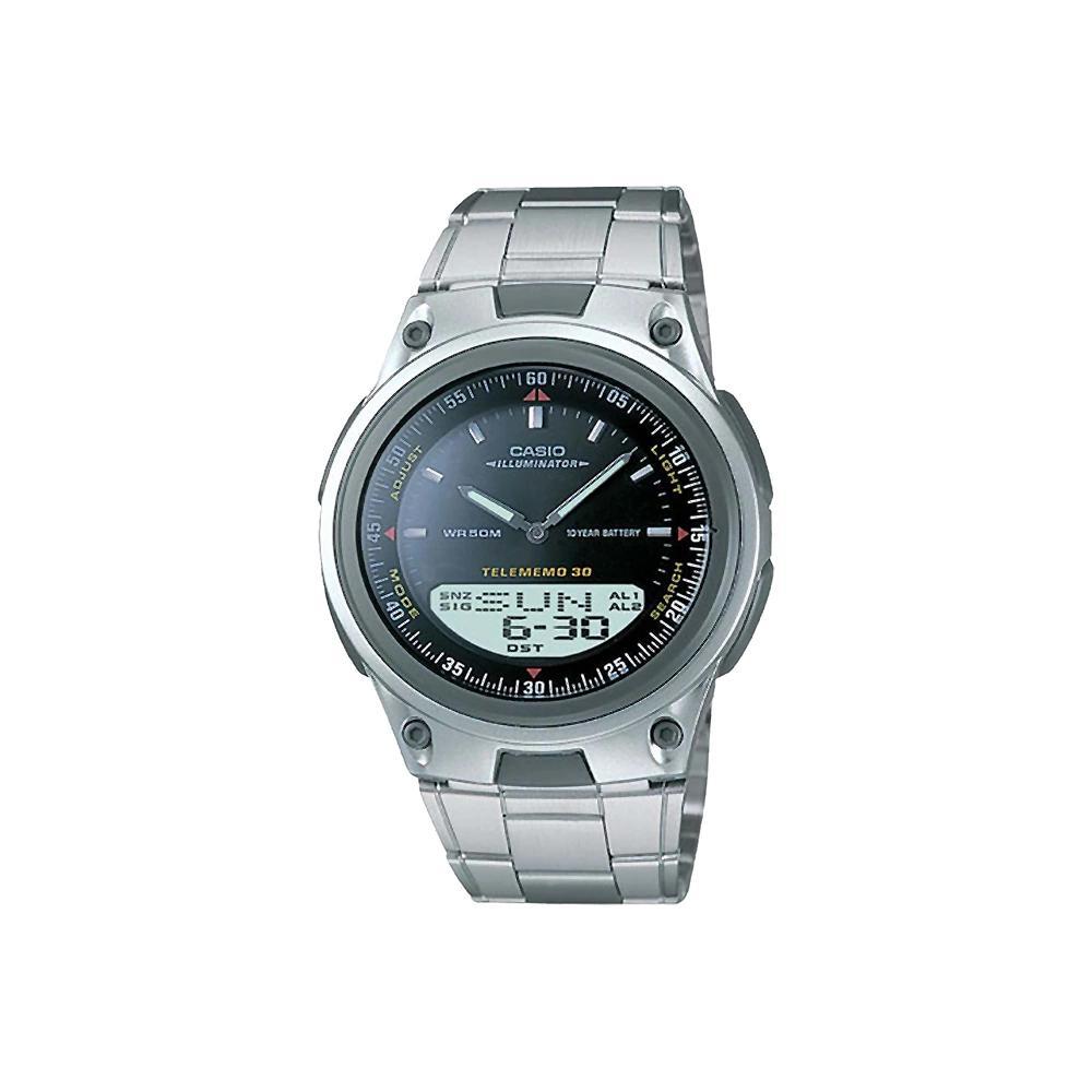 Men's Casio Analog and Digital Bracelet Watch - Black (AW80D-1AV) Product Image