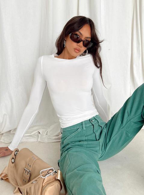 Arnim Long Sleeve Top White Product Image