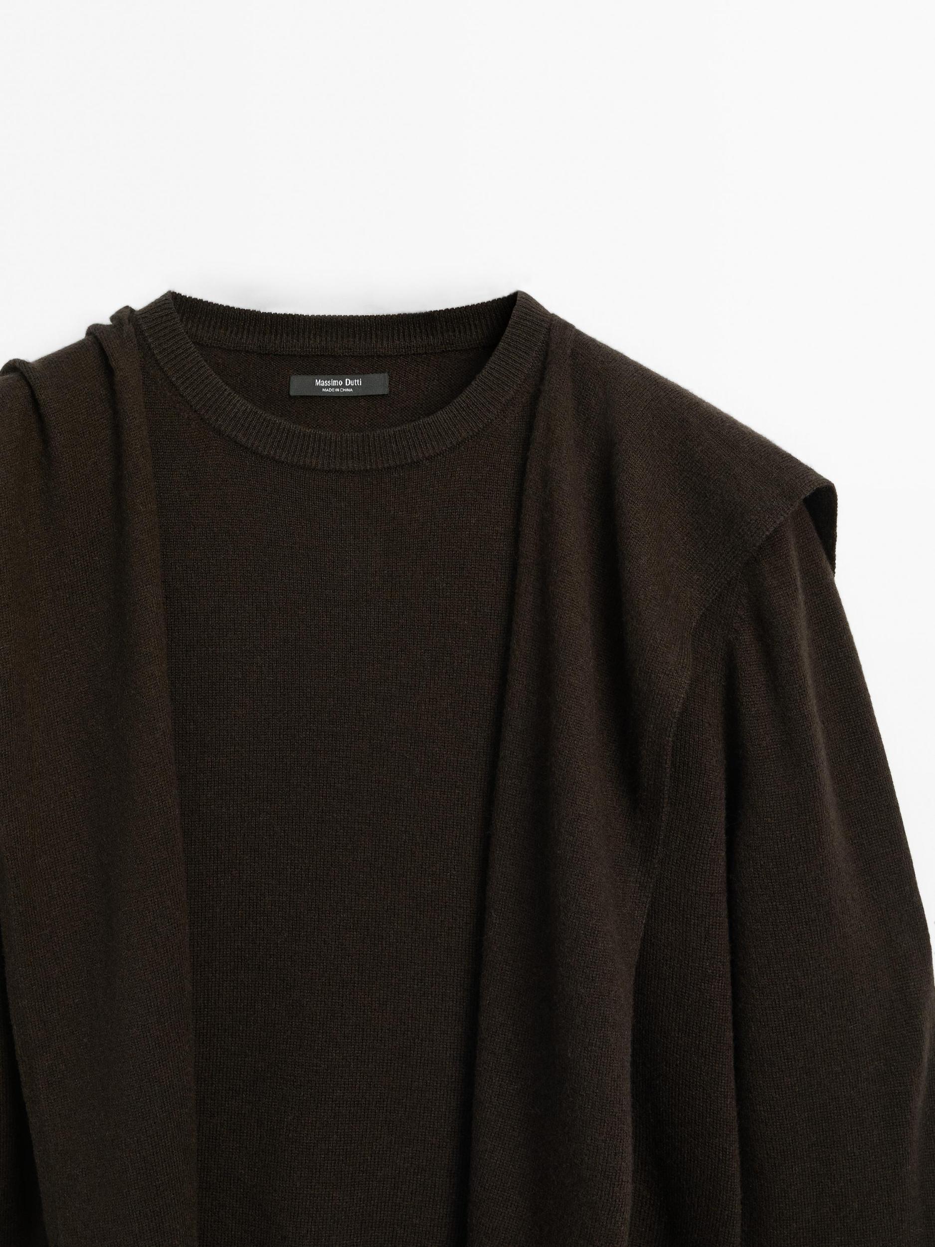 Wool blend knit double sweater Product Image