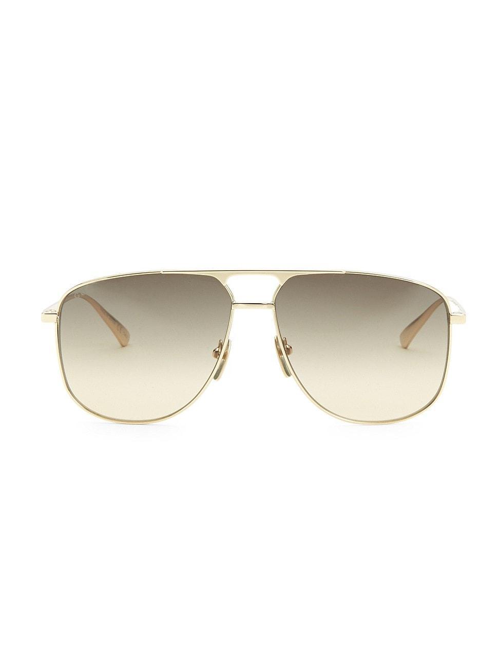 Metal Pilot Sunglasses, Gold Product Image
