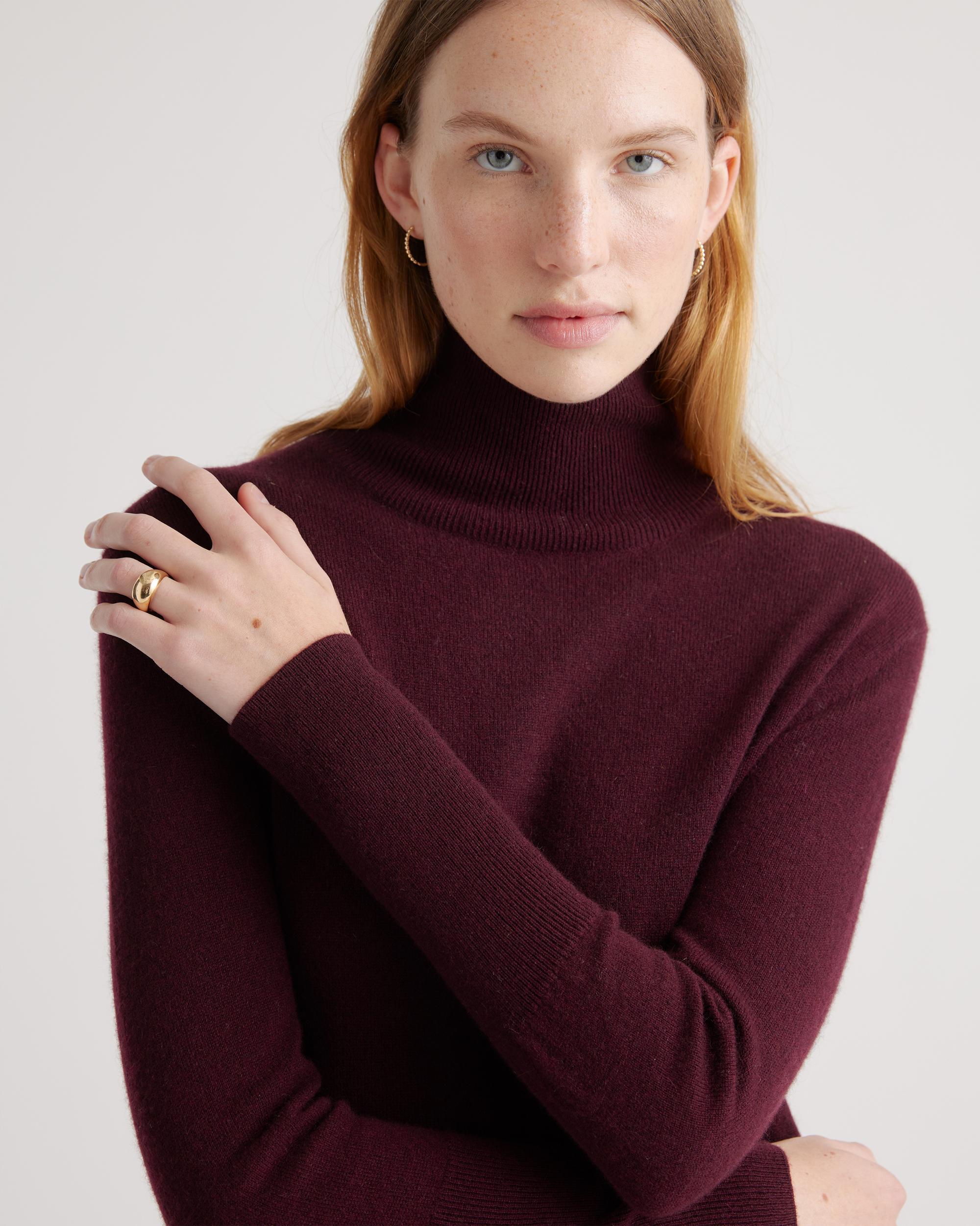 Quince | Women's Mongolian Cashmere Turtleneck Midi Sweater Dress Product Image