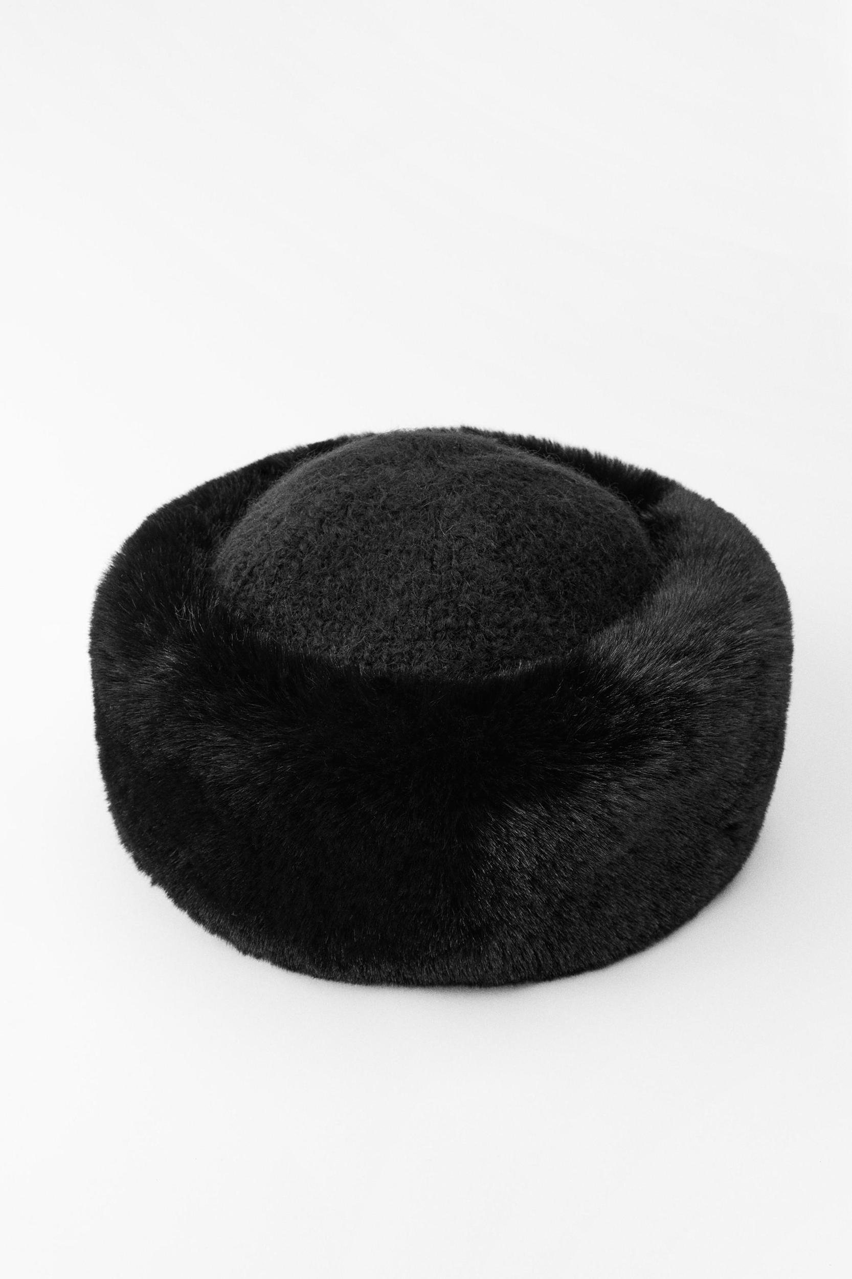 FAUX FUR KNIT BEANIE Product Image