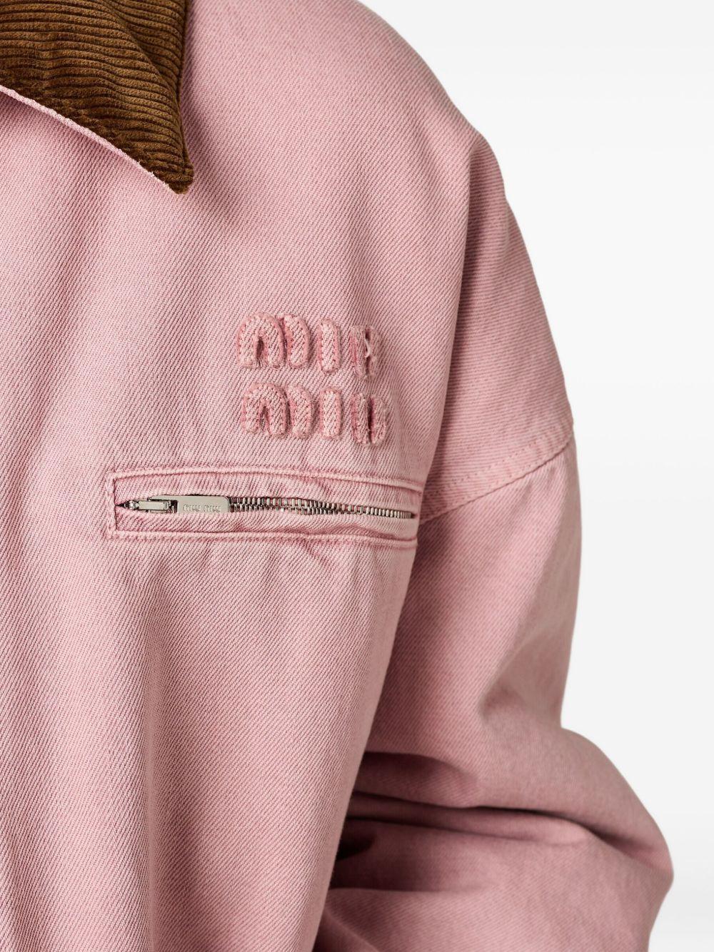 padded corduroy-collar blouson Product Image