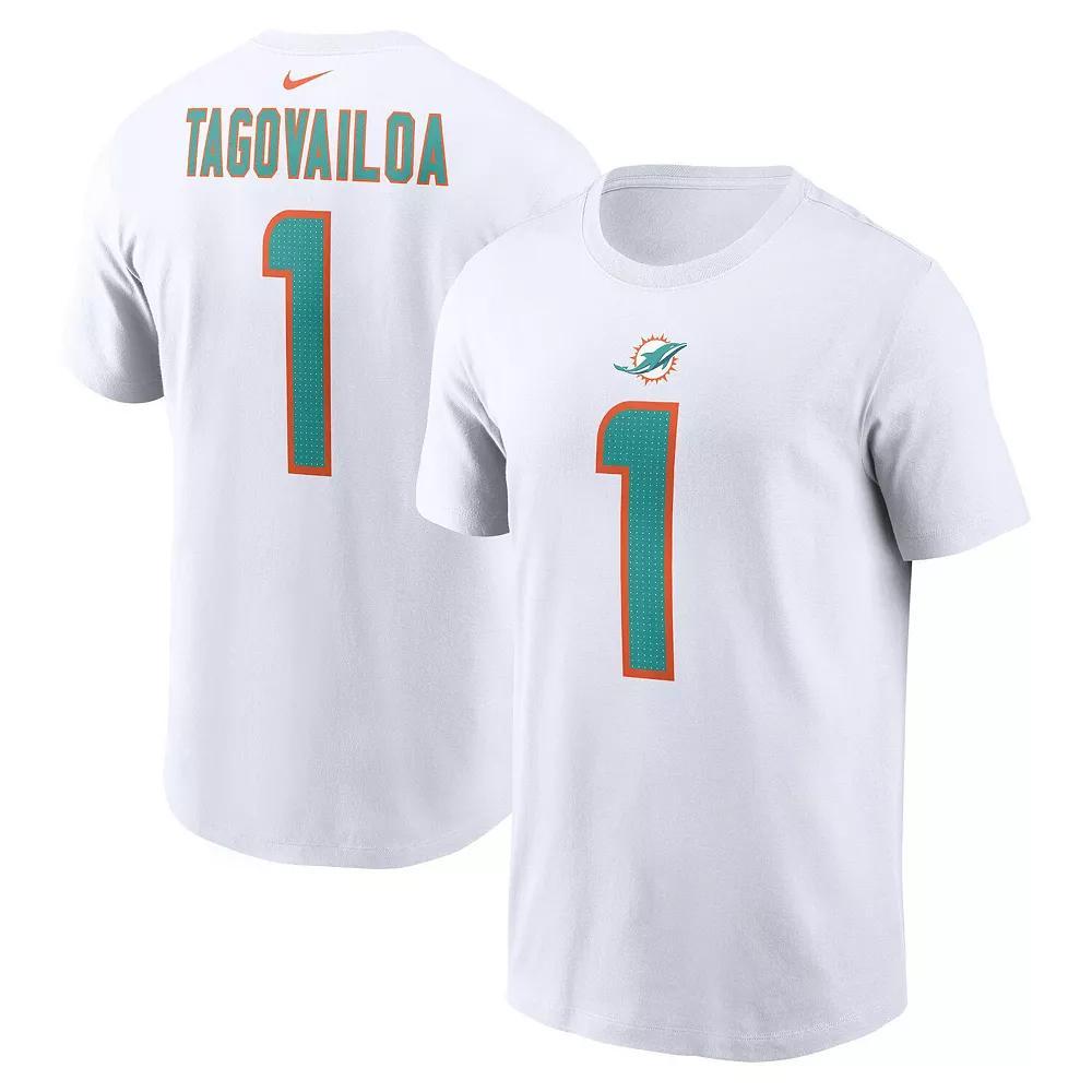 Men's Nike Tua Tagovailoa White Miami Dolphins Player Name & Number T-Shirt, Size: XL Product Image