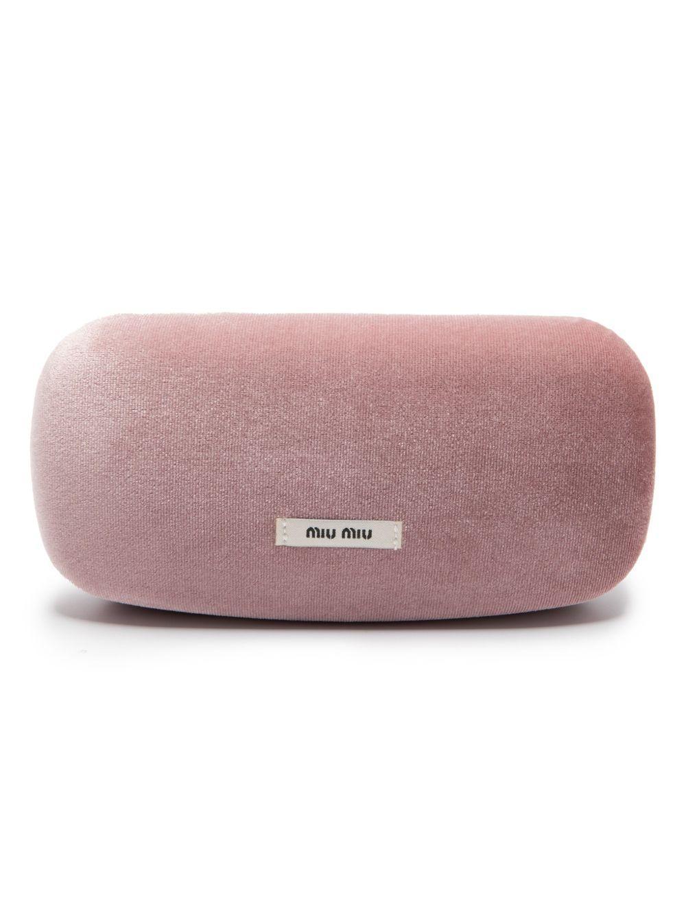 logo-plaque round-frame glasses Product Image