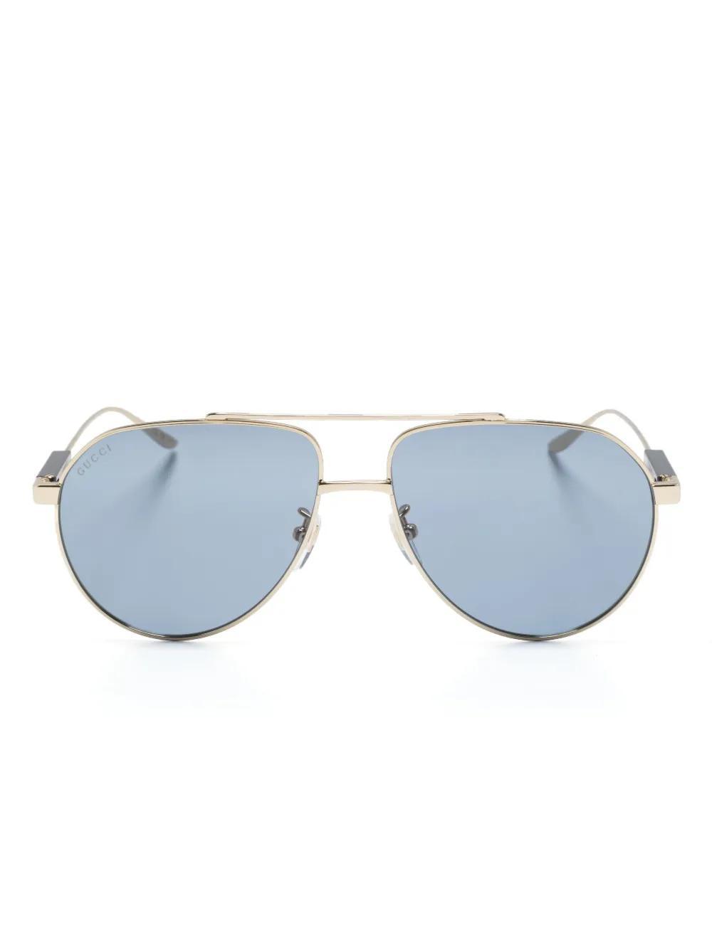 logo-debossed pilot-frame sunglasses Product Image
