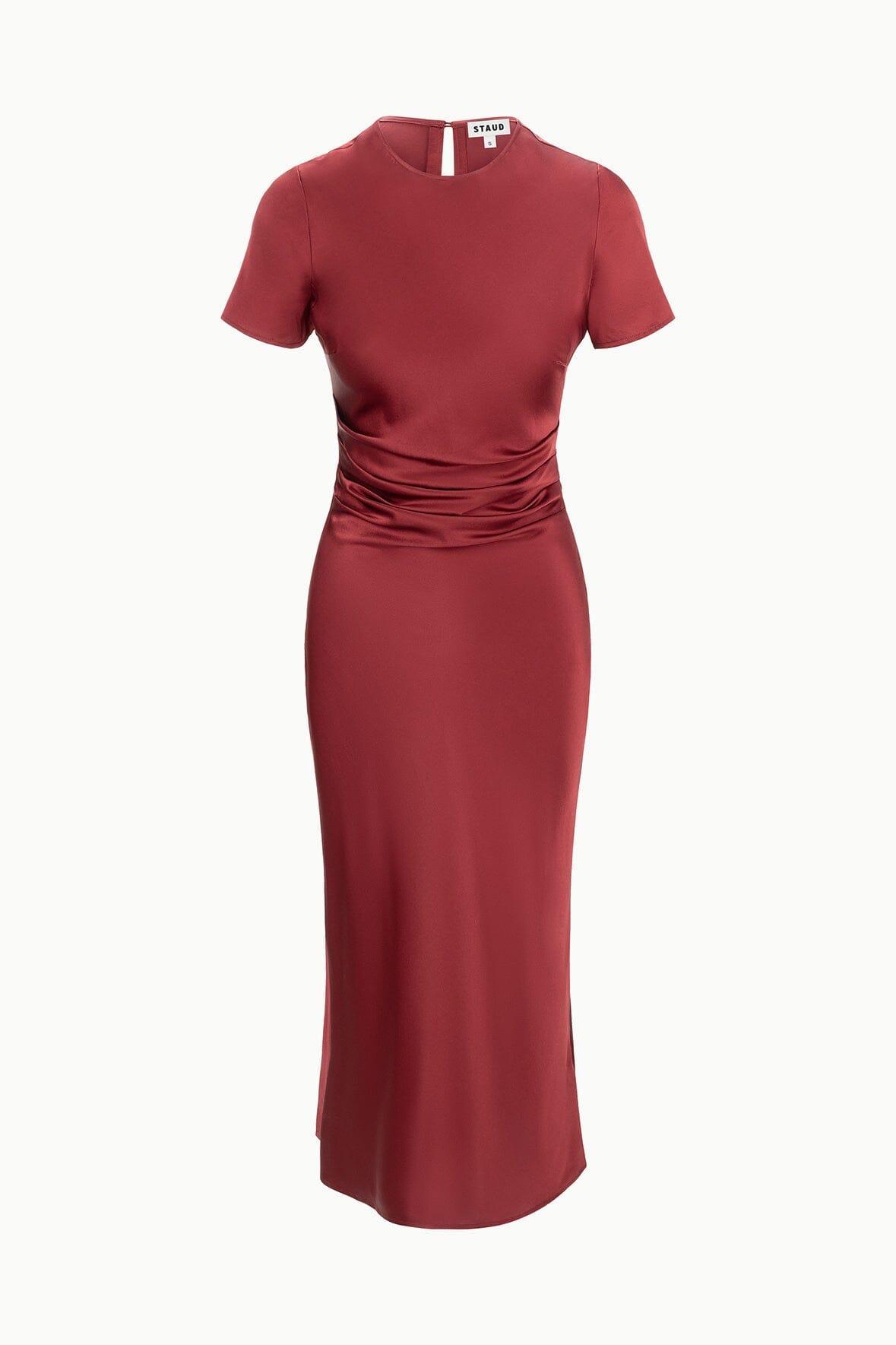 MARCEL SILK DRESS | SANGRIA Product Image