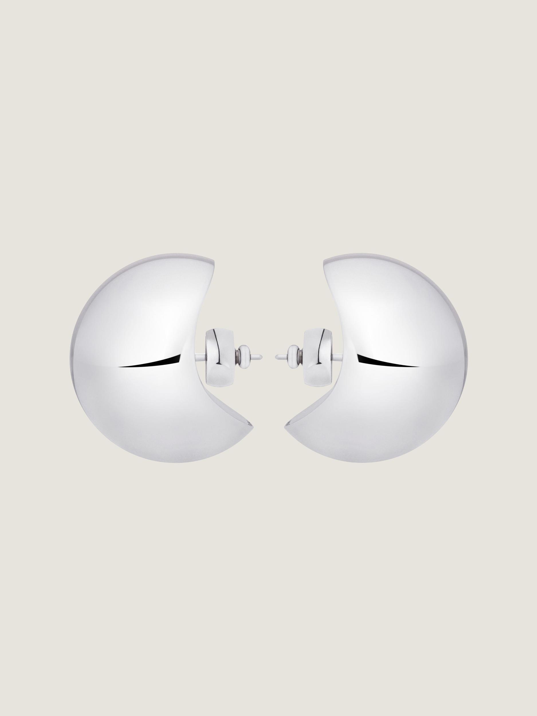 Curve earrings in metal Product Image